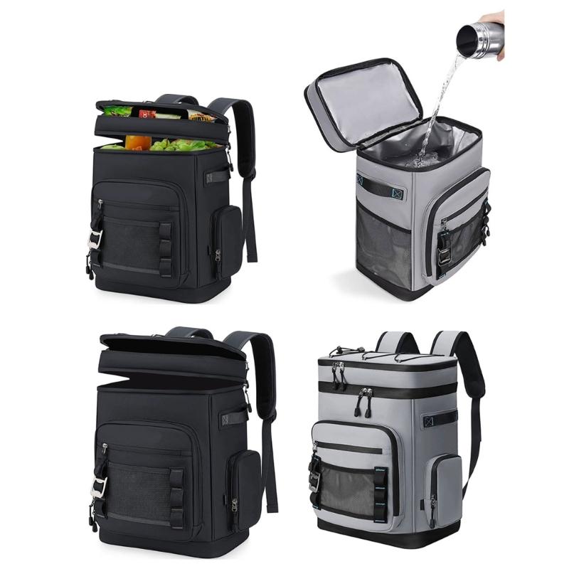 Thermoisoliertes Lunch-Tasche mit verstellbaren Trägern Kaltlagerung für Wandern Fitness Reisen Auslaufsicher Picknicks Kühltaschen Rucksäcke