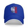 POLNISCHES ADLER-LOGO SCHWARZE BASEBALLKAPPE MIT ROTEM TEXT UND WEISSEN ZIERLEISTEN DESIGN FÜR Unisex UND Damen