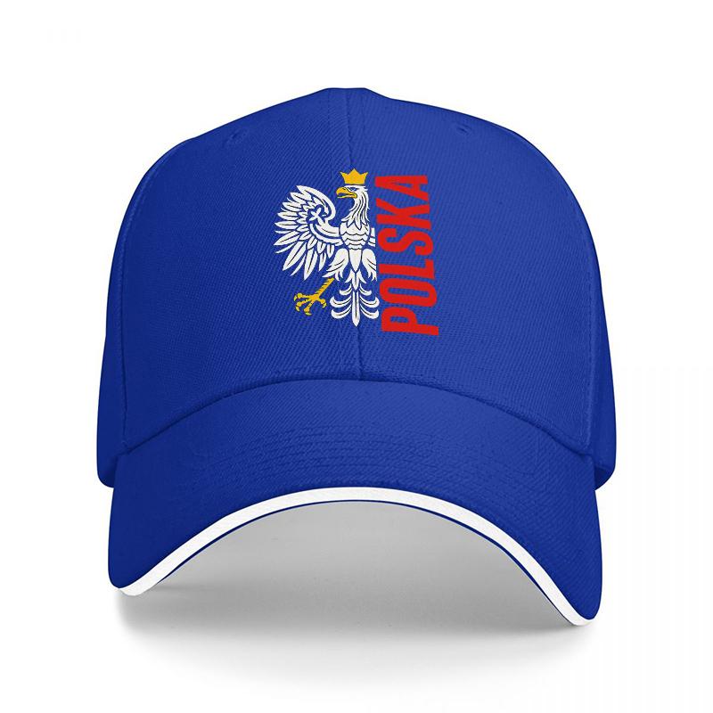 POLNISCHES ADLER-LOGO SCHWARZE BASEBALLKAPPE MIT ROTEM TEXT UND WEISSEN ZIERLEISTEN DESIGN FÜR Unisex UND Damen