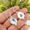 Sky Blue Topaz Gemstone Earrings, Handmade Gorgeous Jewelry, 925 Solid Sterling Silver Jewelry, Everyday Earrings For Wedding Gift