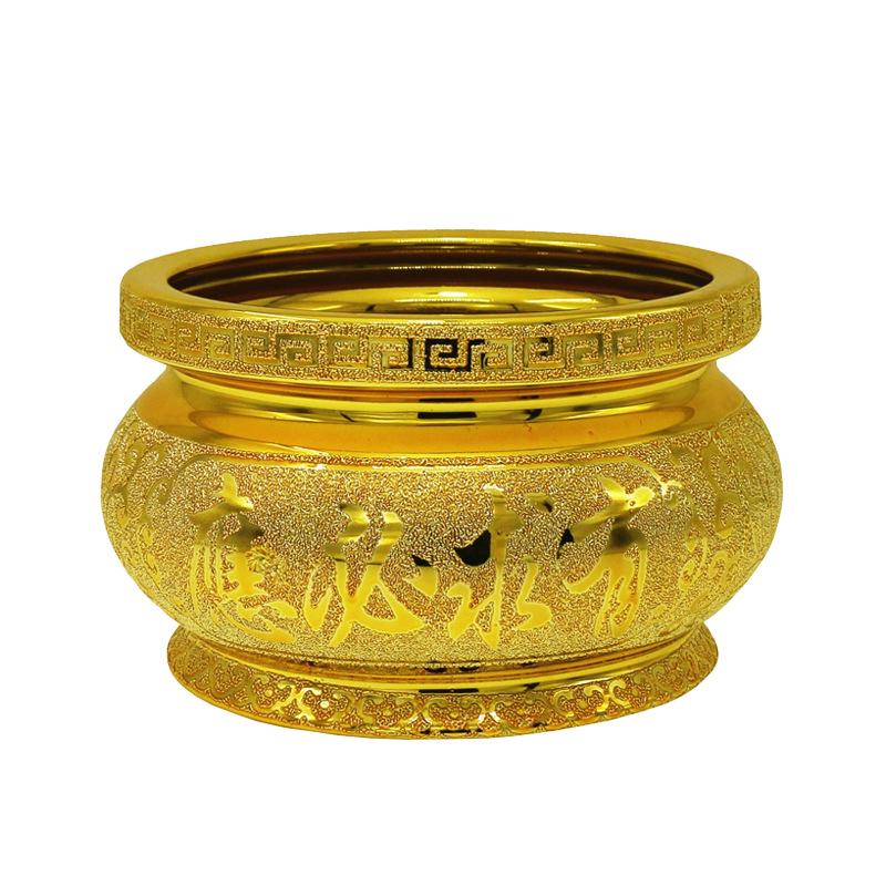 Small Ceramic Buddha Incense Burner with Golden Sand
