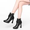 Elegant Shoes Women Super High Thin Heel Pointed Toe Butterfly-knot Spring and autumnOutside Warm Office Ankle Boots