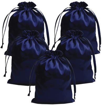 12pcs 5 X 7 Inches Satin Gift Bags with Drawstring, Party Favor Bags, Silk Jewelry Bags, Fabric Cloth Drawstring Pouch Bags, Christmas Gift Bags