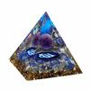 12 Zodiacs Orgone Crystal Pyramid,Amethysts Obsidians Healings Crystals Pyramid Constellations Pyramid for Money Health