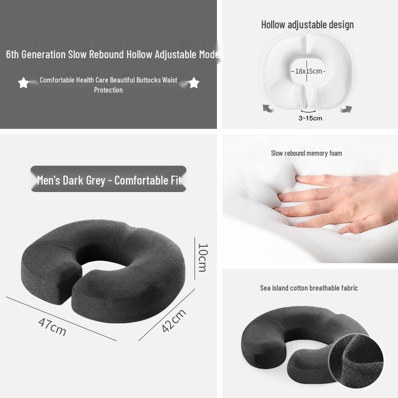 Comfortable Anti-Slip Seat Cushion for Office & Wheelchair - Relieves Pressure & Supports Posture