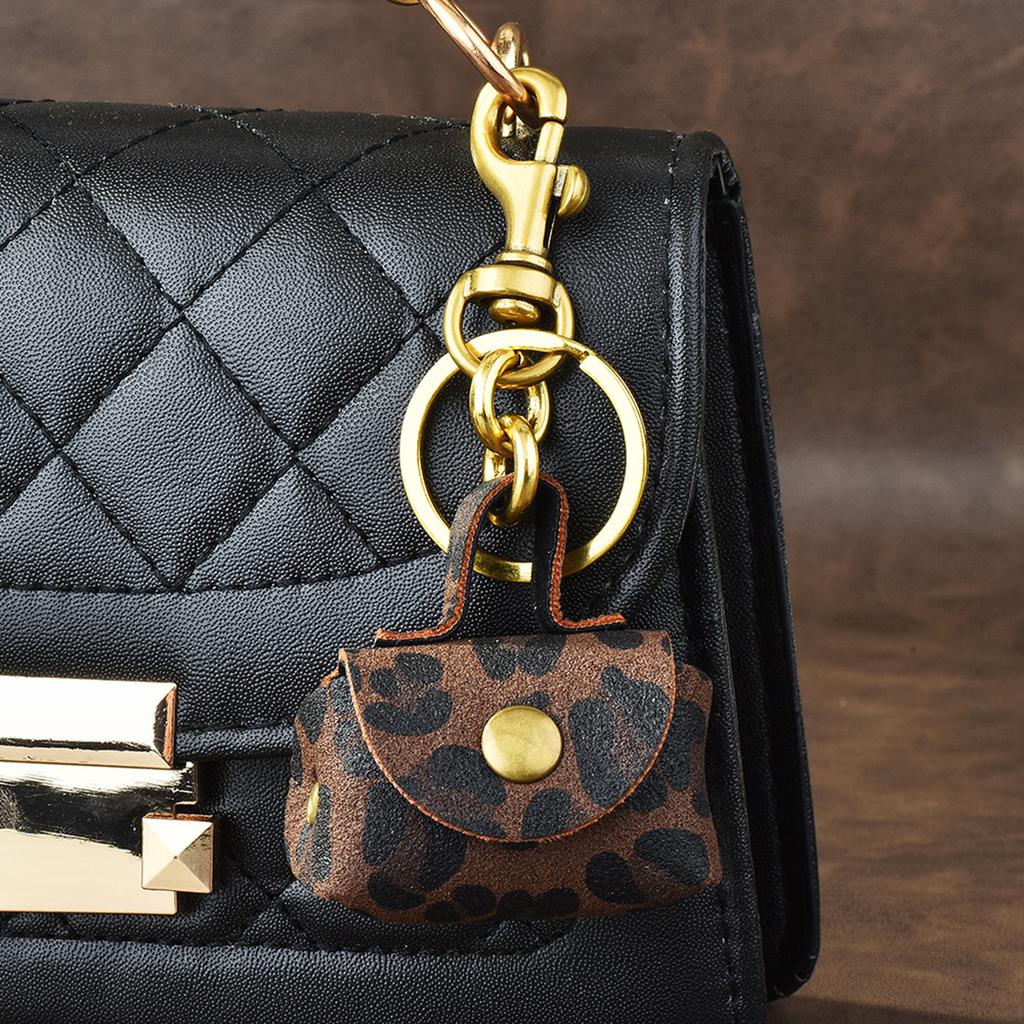 Portable Coin Holder And Keychain Combo Crafted From Premium PU Leather Ideal For Students Commuters And Travelers