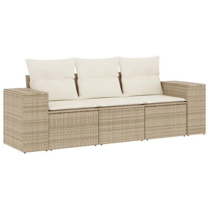 VidaXL Garden Lounge Set with Cushions 3 Pcs, Patio Sofas, Patio Furniture Set, Outdoor Furniture, Beige 3254595