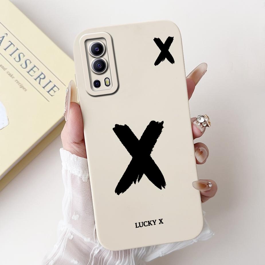 Per Custodia Vivo Y52 5G V2053 Carina Lettere Fortunate Cover Morbida Custodia in TPU Per Vivo Y72 Y 52 VivoY52 VivoY72 5G V2041 Custodie Bumper