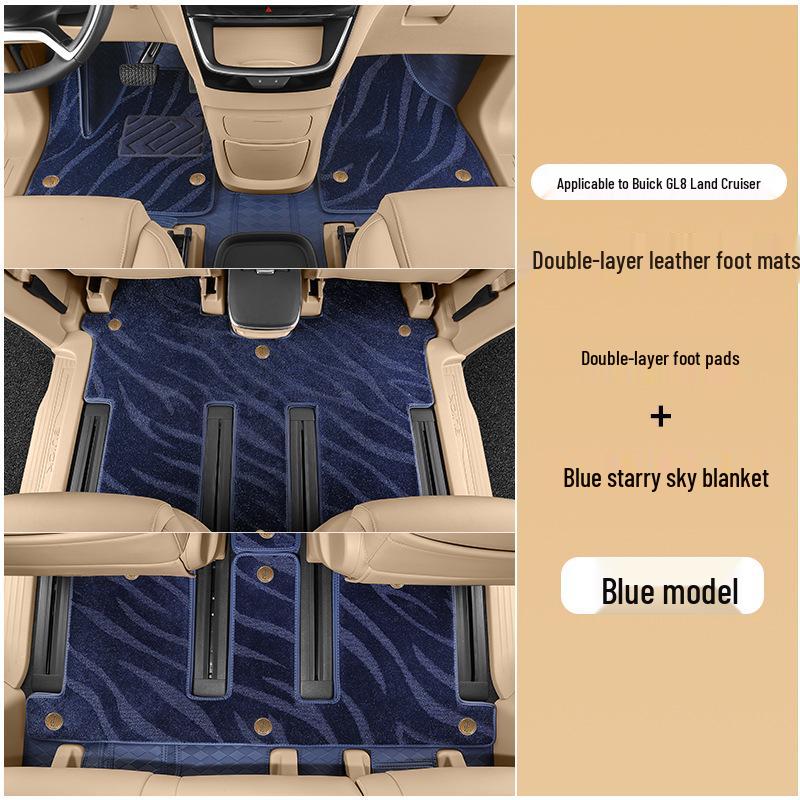 Custom Leather Floor Mats for 25 Buick GL8 Models - Full Coverage for Lu Shang New Energy Lu Zun PHEV/ES