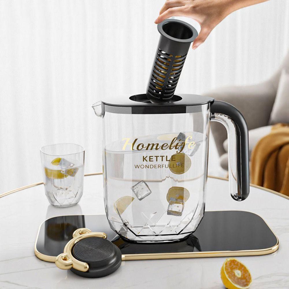 

with Filter and Cup Cold Kettle Heat Resistant Water Bottle Household Cold Water Pitcher Summer Black Kettle