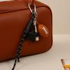 PVC Leather Baseball Pendants Zinc Zinc Alloy Versatile Bag Charm Rugby Tassel Keychain  Girls