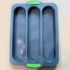 3 Slot Long Stick Bread Baking Tray Non-stick Silicone Perforated Bread Mold Easy To Release Easy Clean Bake Mold Hot Dog Buns