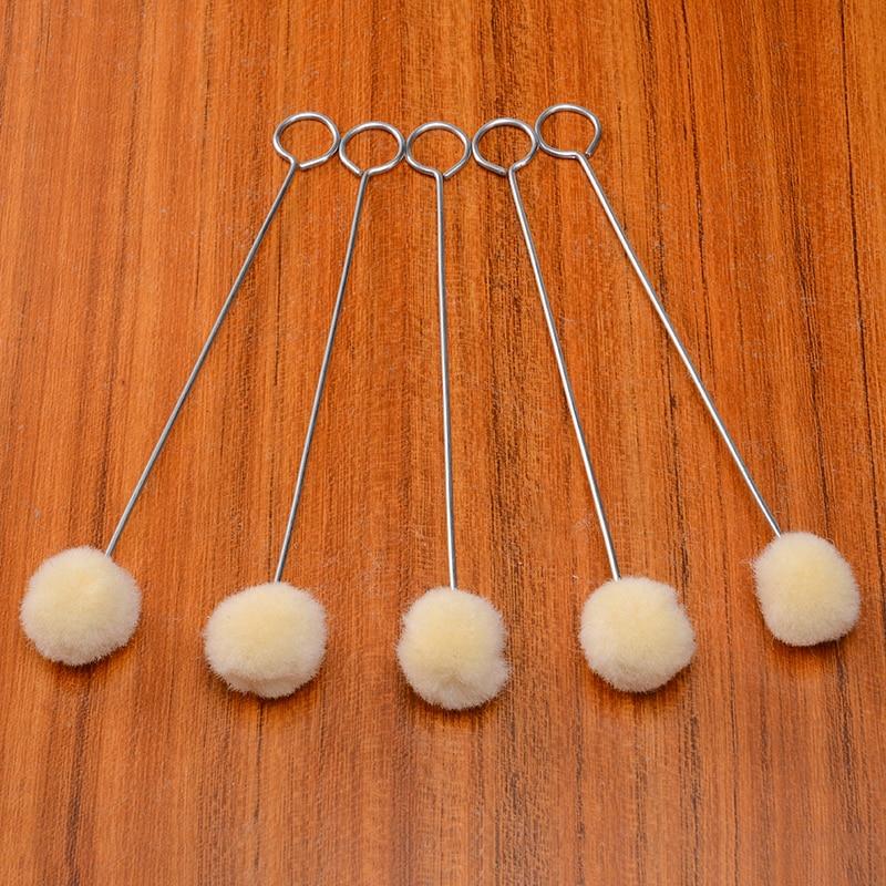 20 sztuk 12.5 cm DIY Galanterii Skórzanej Wełna Skóra Dye Dauber Wykończenie Aplikator Zestaw Narzędzi Skóra Craft Barwnik Wełna Piłka Szczotka Zestaw Narzędzia