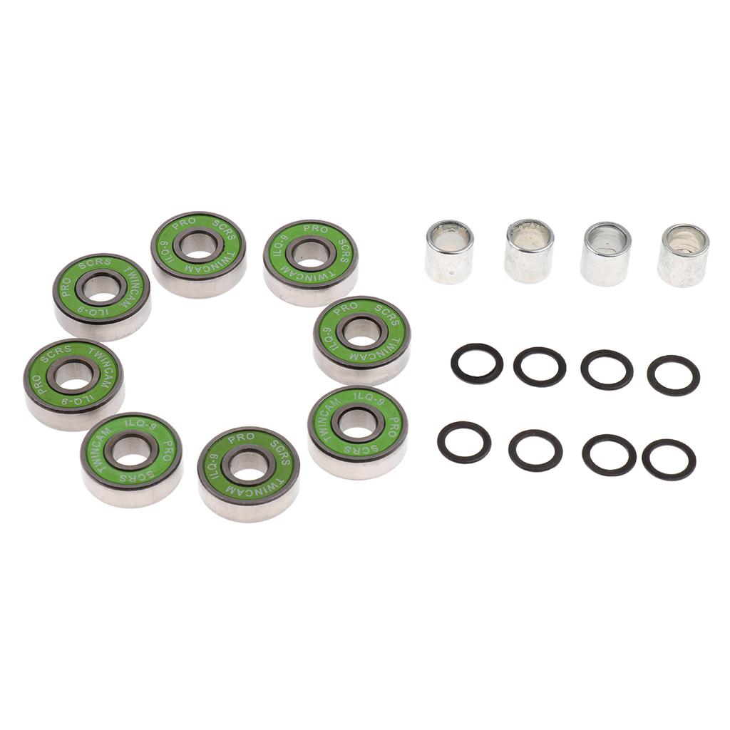 Buy Skateboard Speed Kit Bearing ,Spacers and Washers Green at