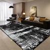 Nordic Style Black Large Carpet Non-slip Living Room Decoration Sofa Area Rug Easy Clean Coffee Table Mat Bedroom Lounge Rugs