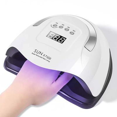 Secador de uñas Sun X7 Max de 180w, pantalla Lcd portátil, lámpara de uñas Led Uv con cuentas de 57 Uds. Con 4 temporizadores 10s 30s 60s 99s