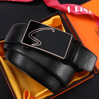 Belt Men'S Automatic Buckle Belt Zhongqing Business Cowhide Belt