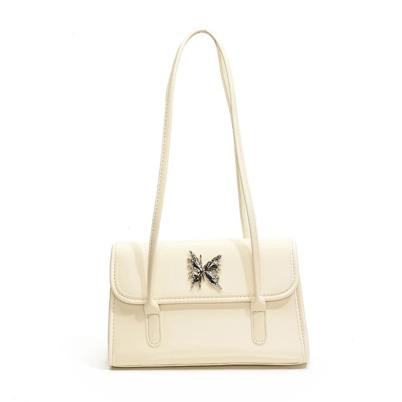 

Женская сумка через плечо из искусственной кожи с пряжкой, сплошная строчка, украшения, нежная модная сумка