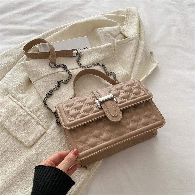 2025 Summer New Trend Simple Oblique Span Simple Commuter Niche Small Square Bag Fashionable Shoulder Popular Bag