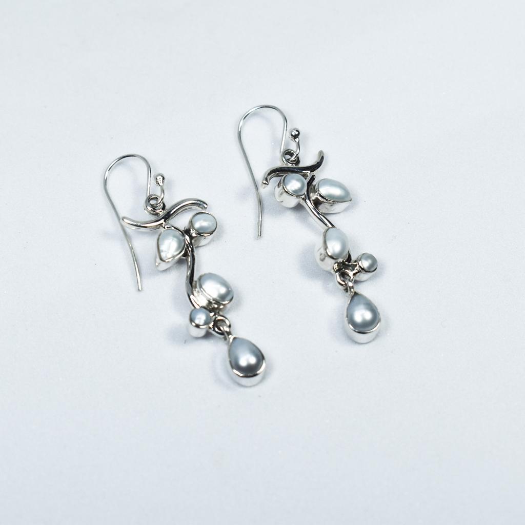 Sterling Silver Tree Branch Earrings: Dainty Handmade Dangle Jewelry