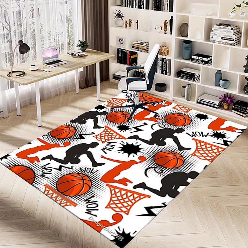 1PC Basketball Hoop Extra Large Non Slip Floor carpet, Office, family, bedroom, Studio   Large Area Rug Indoor Rugs, , Vibrant Colors