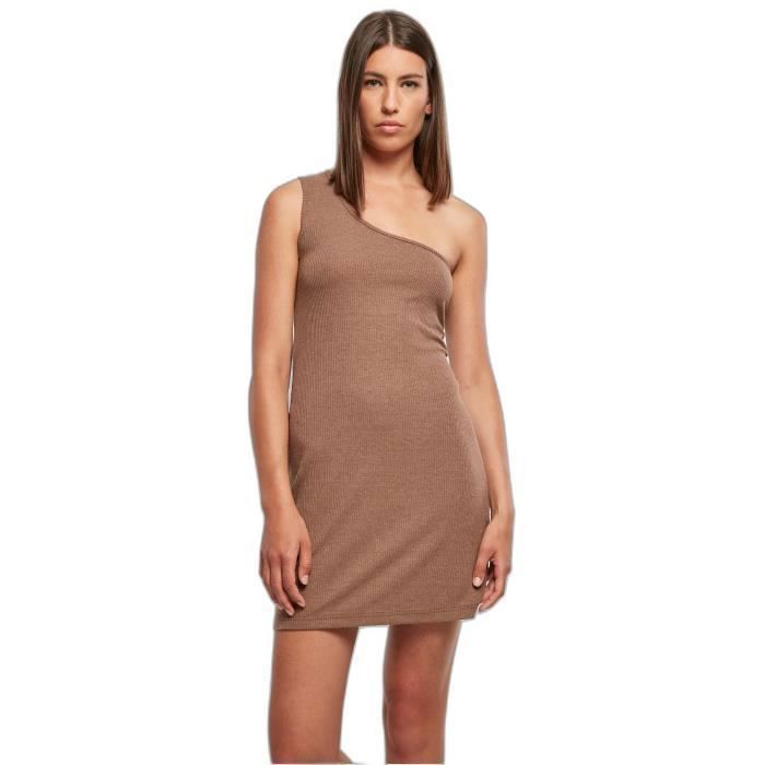 Robe Côtelée À Une Épaule Femme Urban Classics - Khaki - XS
