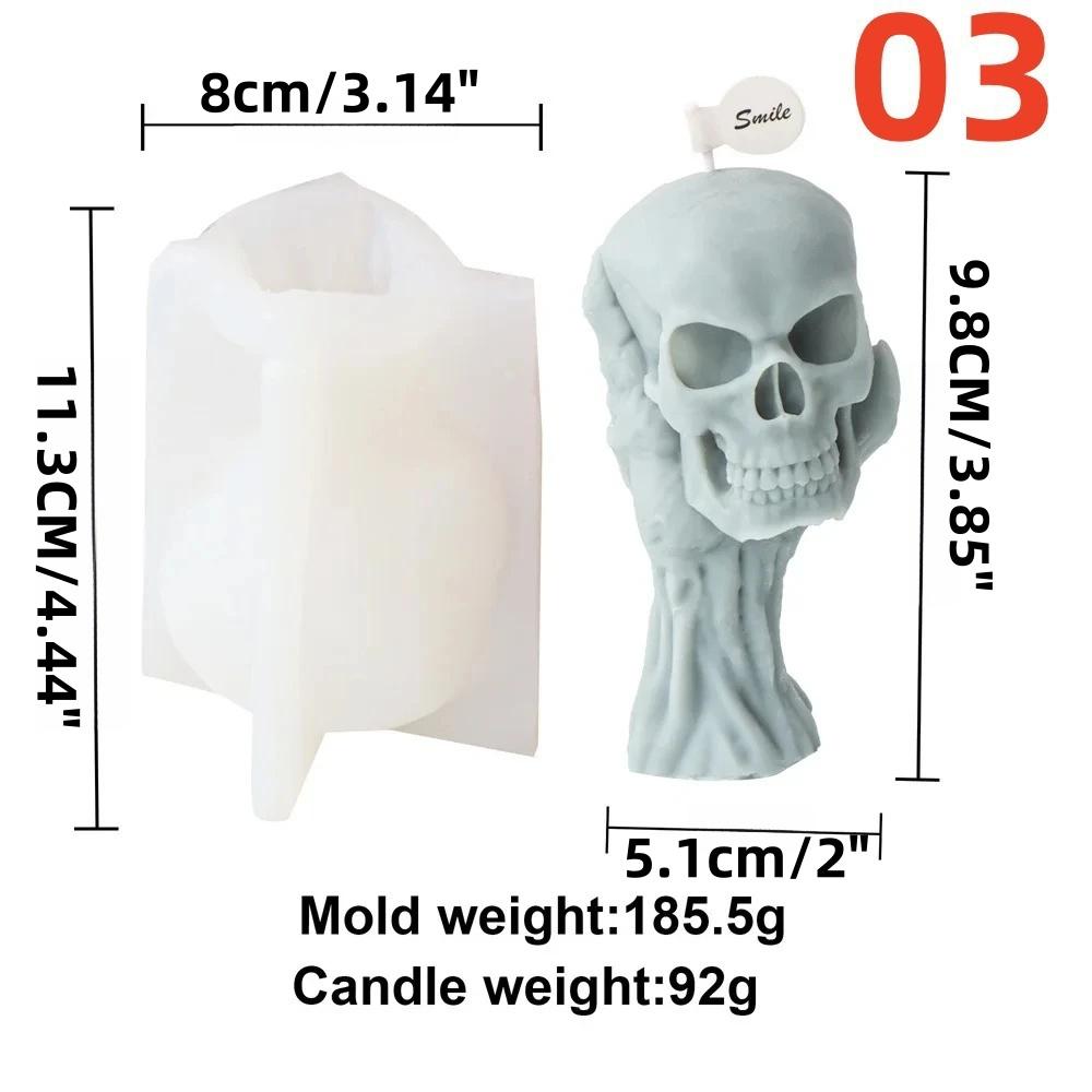 1pc Spine Candle Mold for Halloween Decor Premium Scented Candles 3D Broken Shell Egg Candle Silicon Mould Human Vertebrae Mold