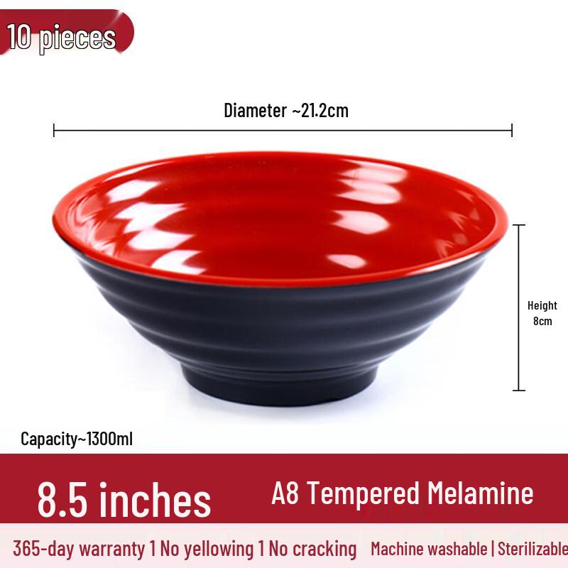 Gannian Melamine Two-Tone Threaded Noodle Bowl