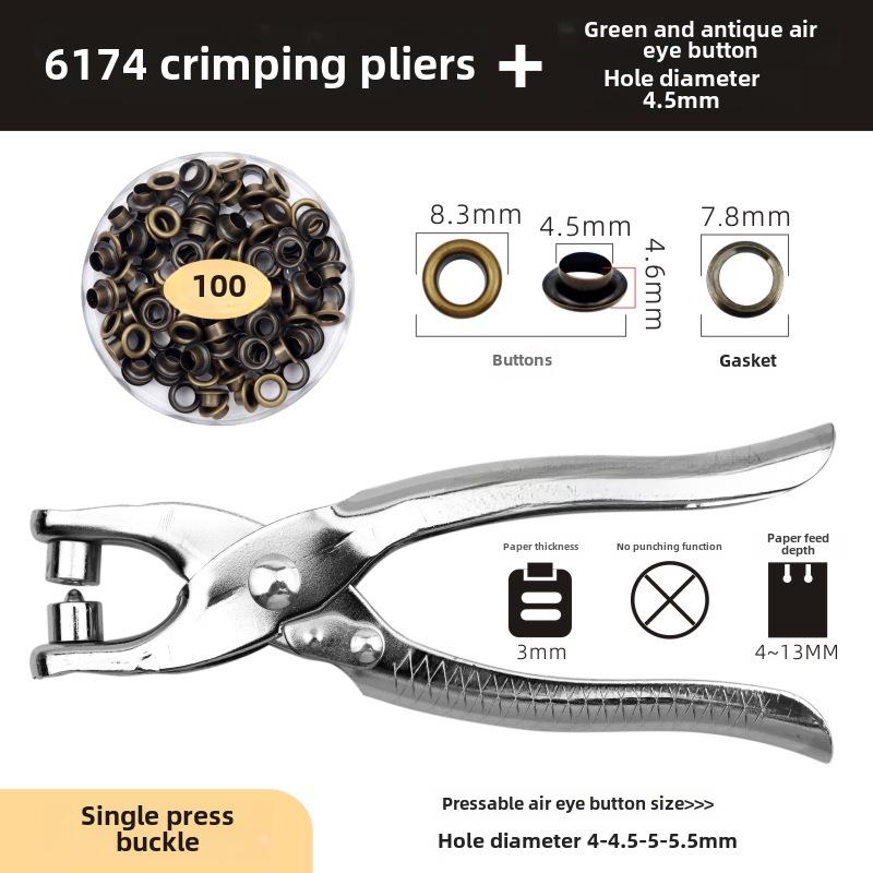 Heavy-Duty Manual Eyelet Punching Tool for DIY Projects.