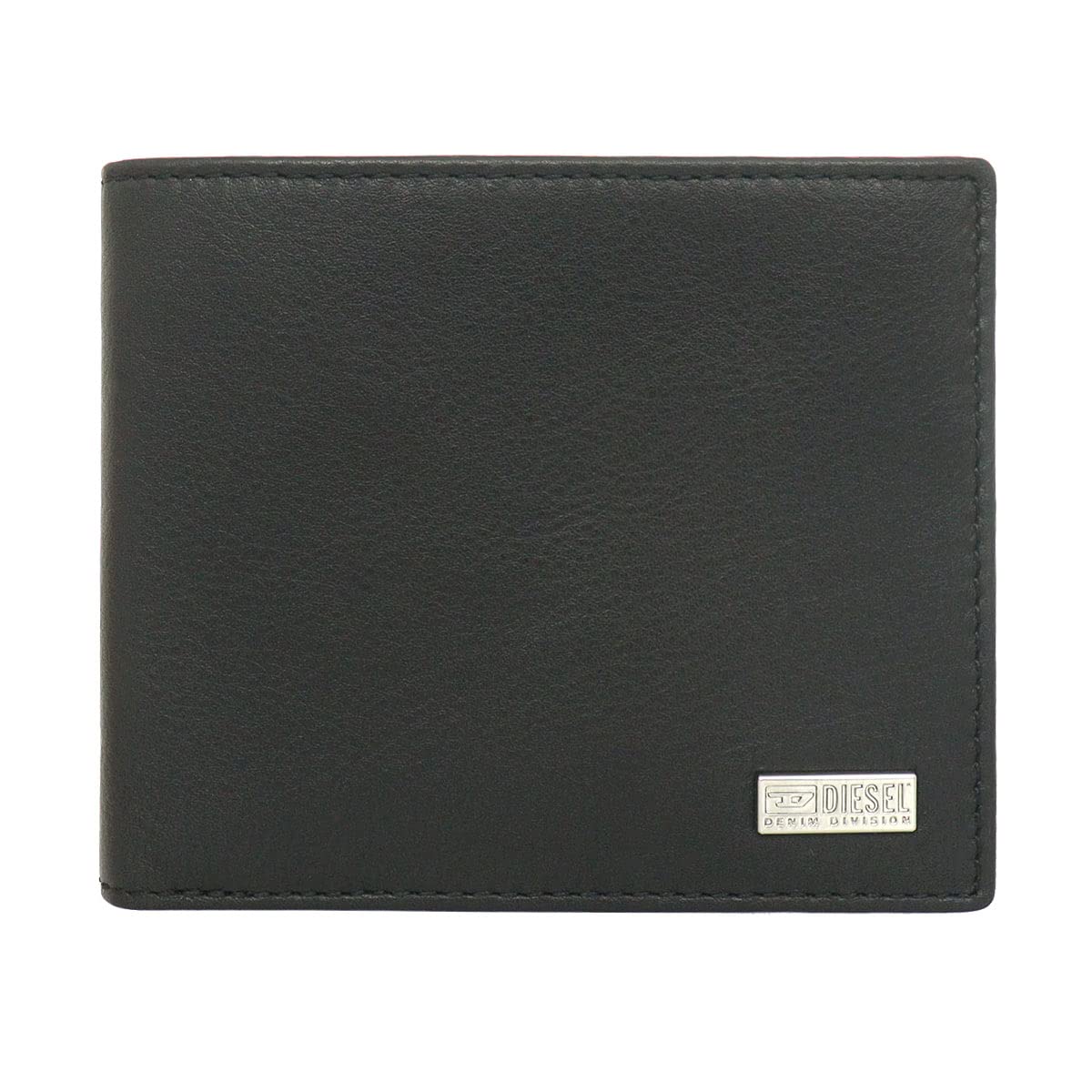 

Кошелек X09542 PR227 из черной коровьей кожи с металлической пластиной, складной кошелек для монет [Diesel] (Кошелек Bifold) D-PLATE Мужская [Бренд] [Товар]