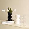 Black Wind Vase for Living Room Flowers Retro Glass Hydroponic Decor Minimalist Luxury