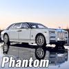 1:18 Rolls Royce Phantom Luxusauto Legierung Druckguss Metallmodell Ton & Licht Rückziehspielzeug Trendiges Ornament Geburtstagsgeschenk Für Jungen