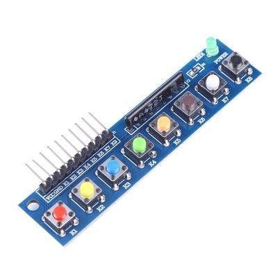 8 Independent Key Button Touch Button Module 3.3-5V with LED Indicator Keyboard Module Keypad Module for Arduino ARM