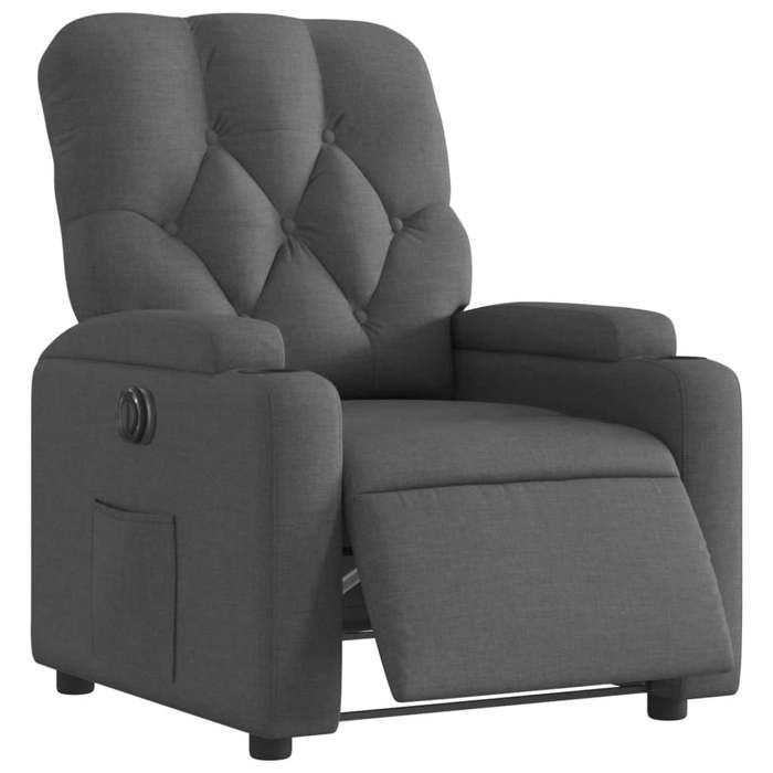 VidaXL Fauteuil Inclinable Électrique, Chaise de Relaxation avec Dossier et Repose-pied Réglables, Siège de Salon, Moderne, 3204687