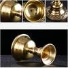 Brass Candle Cup Collection Romantic Flower Golden Candlestick Buddhist Tibetan Lamp Holder Wedding Dinner Home Table Decoration