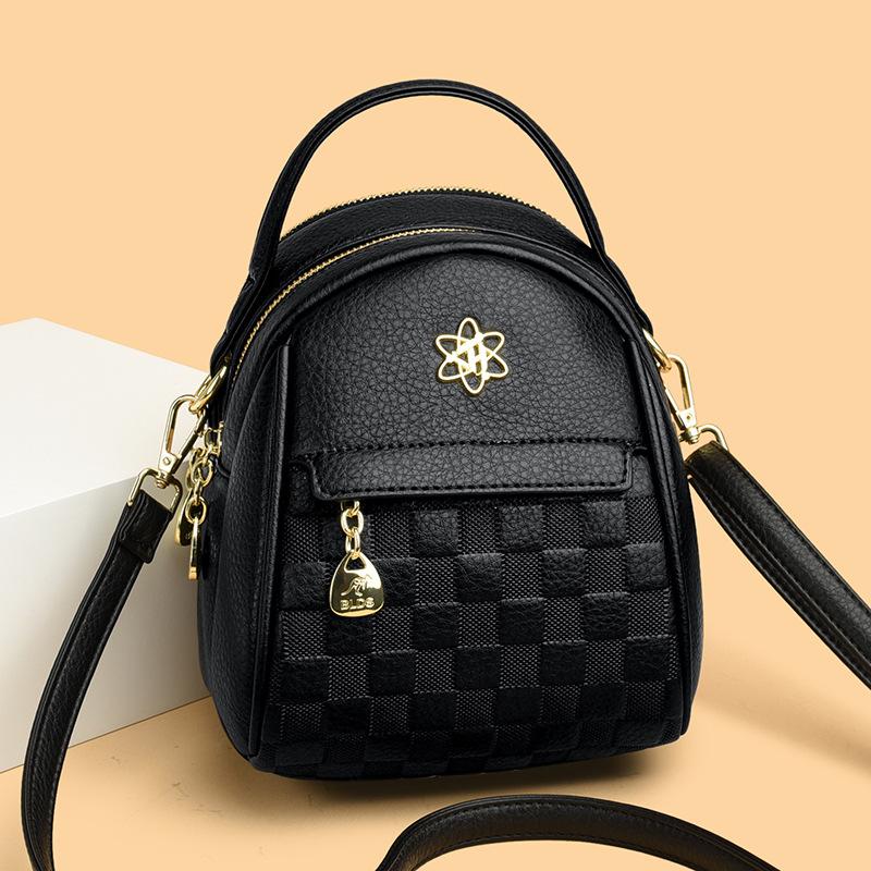 Crossbody Middle Aged Mother Bag New Large Capacity Fashionable One-Shoulder Mesh Small Round Bag