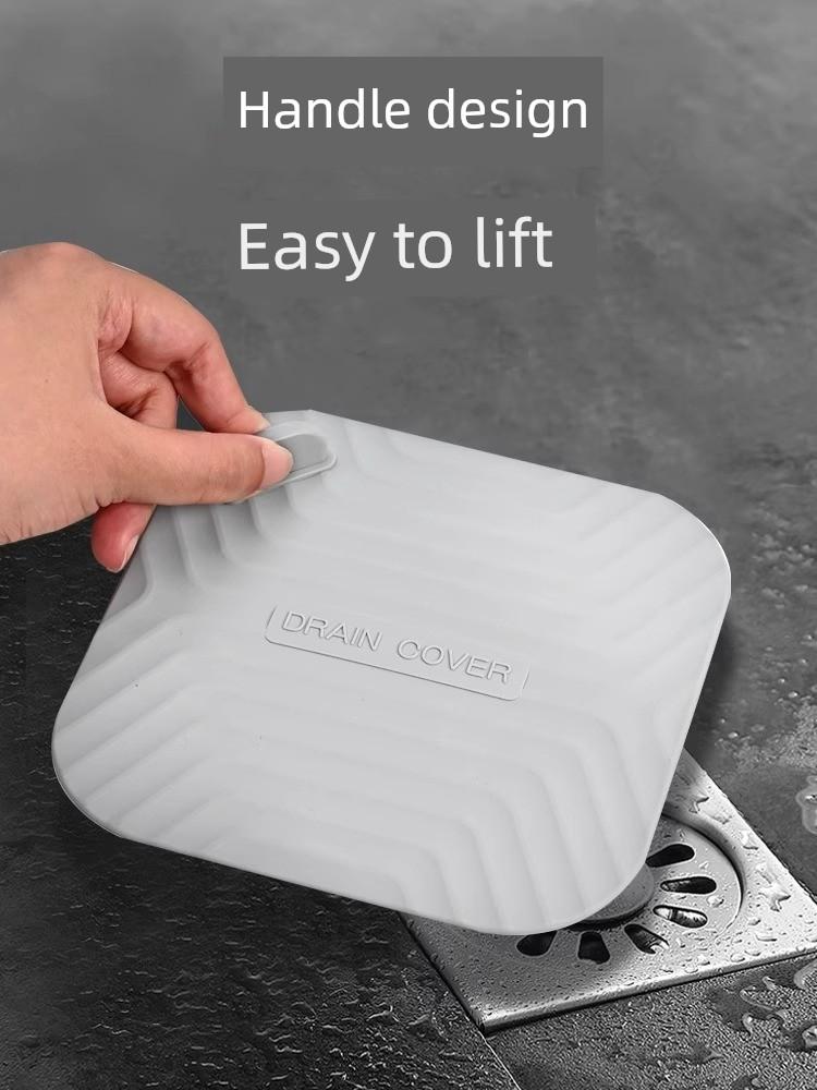 Floor Drain Deodorizer Silicone Mat Sewer Anti-Odor Device Sealing Cover Bathroom Toilet Floor Drain Sticker Sealing Cover
