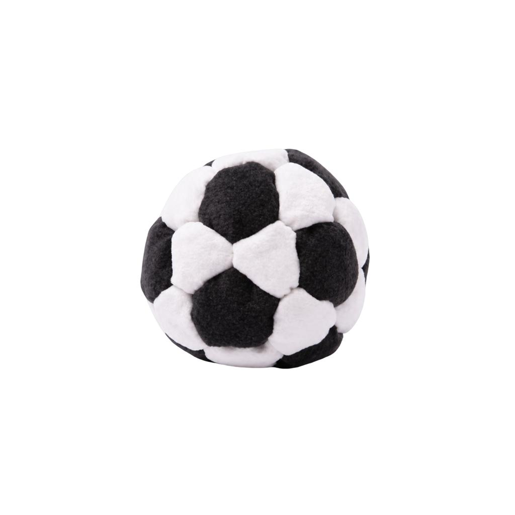 Soft Handmade Footbag Sacks Soccer Design Colorful Crochet Footbag Handmade Knitted Bean Bag for Playground Activities