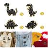 Versatile Black Dinosaur Zodiacs Brooch Constellations Themed Animal Pin Badge Handmade Gift for Fashion Enthusiasts
