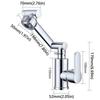360° Rotating Robotic Arm Faucet Hot and Cold Water Universal Faucet Rotating Faucet  Kitchen Sink