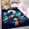Mehrere Größen Gitarrist unter Vollmond Teppich für Wohnzimmer Schlafzimmer Sofa Heimdekoration Rus Rutschfeste Bodenmatte Luxusgeschenk