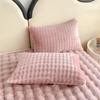 Plush Rabbit-Bed 3-Piece Set: Solid Color Duvet Cover & Rounded Corner Bed Sheet