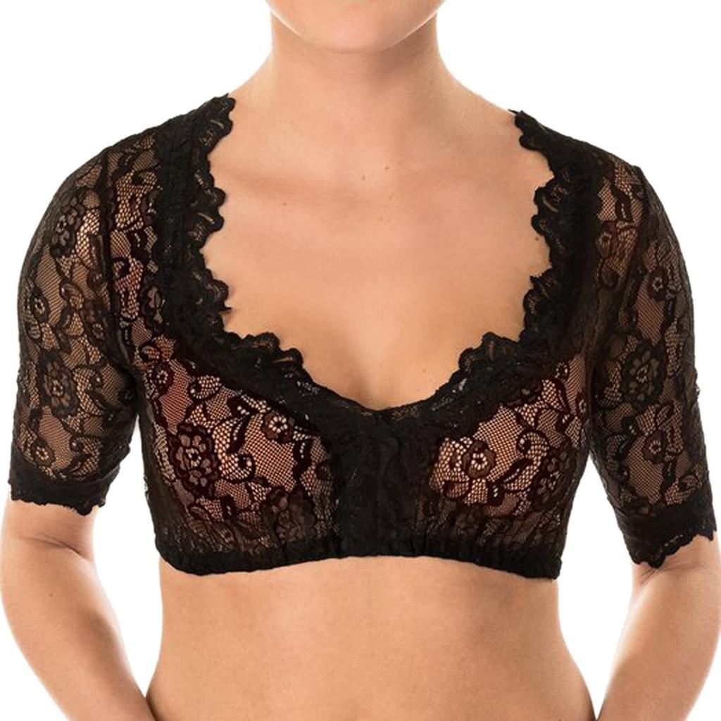 Womens Elegant Bodysuit Bodysuit Lace Blouse For Festival Ladies Elegant Classic Lace Panel Small Blouse Tops