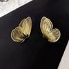 Design Sense Metal Butterfly Wing Earrings Light Luxury High Sense Cold Wind Earrings Retro Fairy Temperament Versatile Earrings
