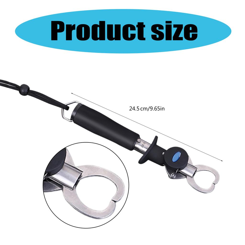 Stainless Steel Fish Holder Fishing Gripper Professional Fish Controller Tool with Scale Fish Lip Grip Catcher Equipment