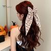 Pumpkin Hairpin Halloween Silky Satin Hair Bows, Big Ribbon Bow Clips, Oversized Long Tail Barrettes, Clip Cute Ghost Witch Hat Spider Web Hairpins