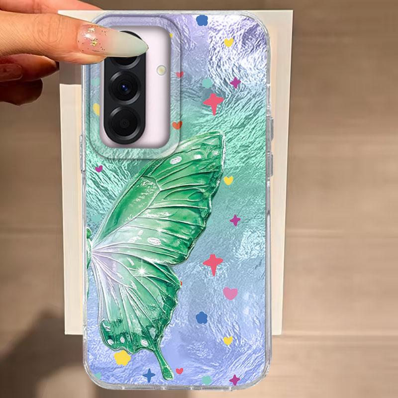 Case For Samsung Galaxy A56 A36 A16 A25 A35 A26 S25 S24 Plus Ultra FE 5G Phone Cover Butterfly Gradient For Samsung A55 Soft Bag