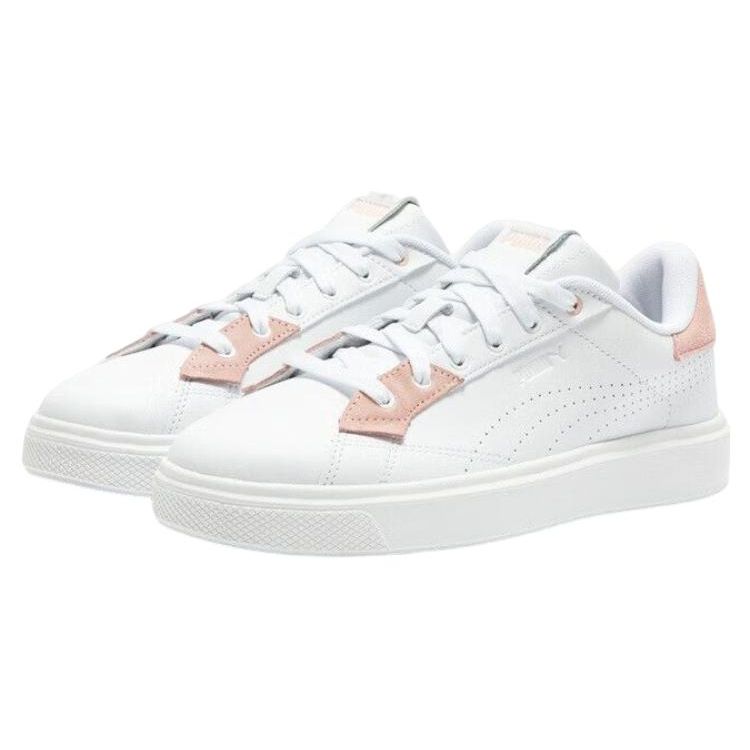Puma Lajla Slip Resistant Durable Low Top Skate Shoes Women Sneakers White Pink 388951-02