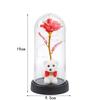 Qixi Festival Valentine's Day ornament gift acrylic cover immortal flower rose night light simulation flower ornament