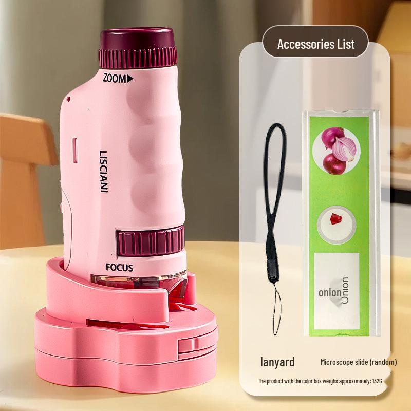 HD Portable Handheld Microscope Science Kit for Primary & Middle School Students